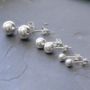 Classic Sterling Silver Ball Stud Earrings, thumbnail 4 of 5