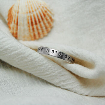Women's Silver Engraved Personalised Ring, 6 of 12