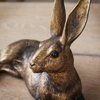 Sitting Golden Hare Ornament, 2 of 4