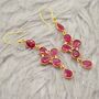 Red Ruby Earrings, July Birthstone Earrings, thumbnail 7 of 10