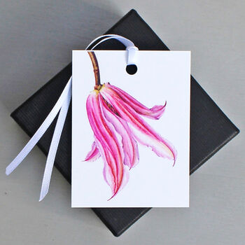 Gift Tags With Clematis Illustration, 2 of 5