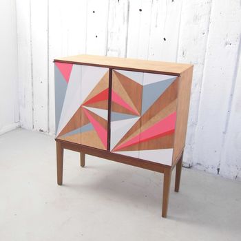 Geometric Painted Drinks Cabinet, 5 of 5