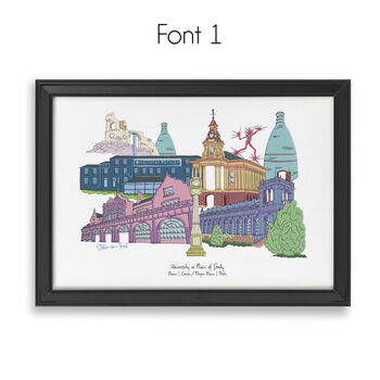 Stoke On Trent Graduation Personalised Skyline Print, 2 of 5