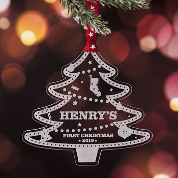 Personalised First Christmas Tree Decoration, 3 of 4
