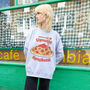 Upsetti Spaghetti Pasta Graphic Women's Sweatshirt In Grey, thumbnail 1 of 5