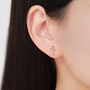 Sterling Silver Dainty Tulip Flower Stud Earrings, thumbnail 4 of 12