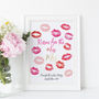 Hen Party Personalised Kisses Keepsake Print, thumbnail 1 of 1