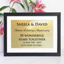 Personalised Golden Wedding Anniversary Framed Print, thumbnail 2 of 4
