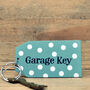 Spotty Garage Key Ring, thumbnail 1 of 3