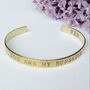 You Are My Sunshine Brass Bangle, thumbnail 1 of 2
