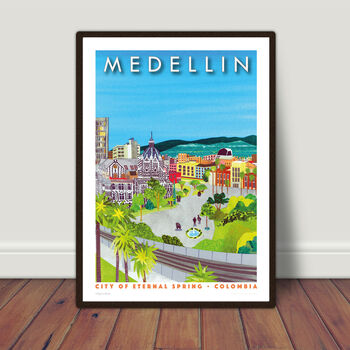 Medellin, Colombia Illustrated Travel Print, 2 of 3