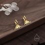 Sterling Silver Dinosaur Dangle Hoop Earrings, thumbnail 7 of 12