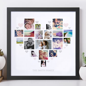 Personalised Heart Family Photo Collage, 4 of 8