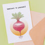 'Beetroot To Yourself' Good Luck New Job / Uni Card, thumbnail 1 of 2