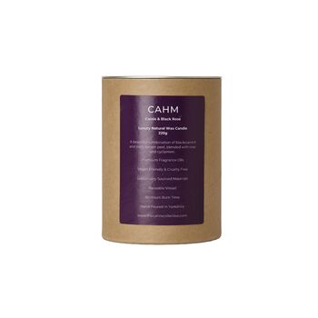 Cassis And Black Rose Luxury Candle In Amber Glass, 5 of 6