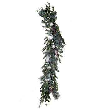 Four Foot Pinecone , Fir And Bauble Christmas Garland, 2 of 2