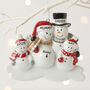 Personalised Snowman Baby Bump Family Decoration, thumbnail 2 of 2