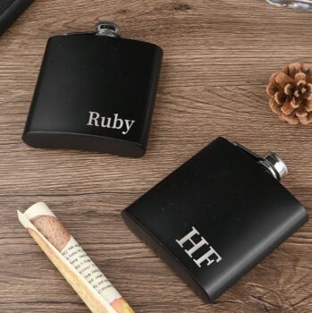Personalised Stainless Steel Drinks Hip Flask, 2 of 7
