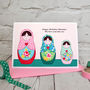 Russian Dolls Personalised Birthday Card, thumbnail 3 of 3
