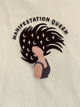 Manifestation Queen Embroidered Sweatshirt, 4 of 5