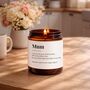Mothers Day Gift Mum Thank You Candle, thumbnail 1 of 8