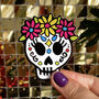 Four Sugar Skull Day Of The Dead Vinyl Stickers, thumbnail 6 of 8