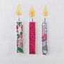 Embroidered Candle Party Time Card, thumbnail 3 of 3