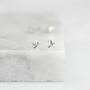 Tiny Solid Silver Star Stud Earrings, thumbnail 2 of 5