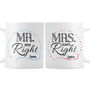 Personalised Mr And Mrs Right Mug Set, thumbnail 3 of 3