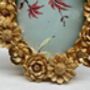 Elegant Gold Oval Floral Photo Picture Frame Holder 4x6 15x10cm Portrait Size, thumbnail 5 of 8