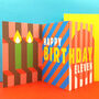 'Birthday Bold' Fold Out Bespoke Card, thumbnail 1 of 4