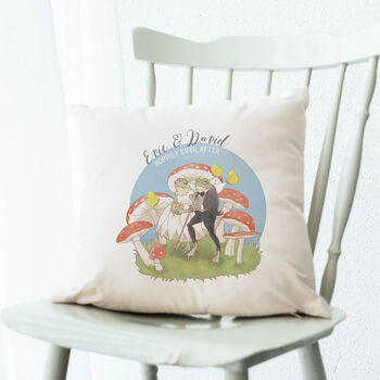 Frog Wedding Personalised Cushion, 2 of 2