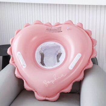 Personalised Children's Heart Pool Float With And Without Swim Seat, 4 of 4