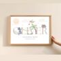 Blue Dragons Nursery Name Print, Nursery Boy Name Print, Colour Choices, thumbnail 2 of 6