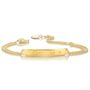 Personalised 18ct Gold Plated Sterling Silver First Diamond Identity Bracelet – Christening Or First Holy Communion Gift, thumbnail 2 of 5