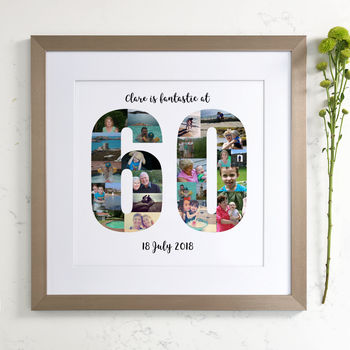Personalised 60th Birthday Photo Collage, 3 of 8