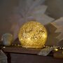 Personalised Medium LED Gold Glitter Light Globe, thumbnail 3 of 4