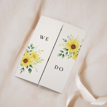 Sunflower Bouquet Wedding Invitations, 2 of 5