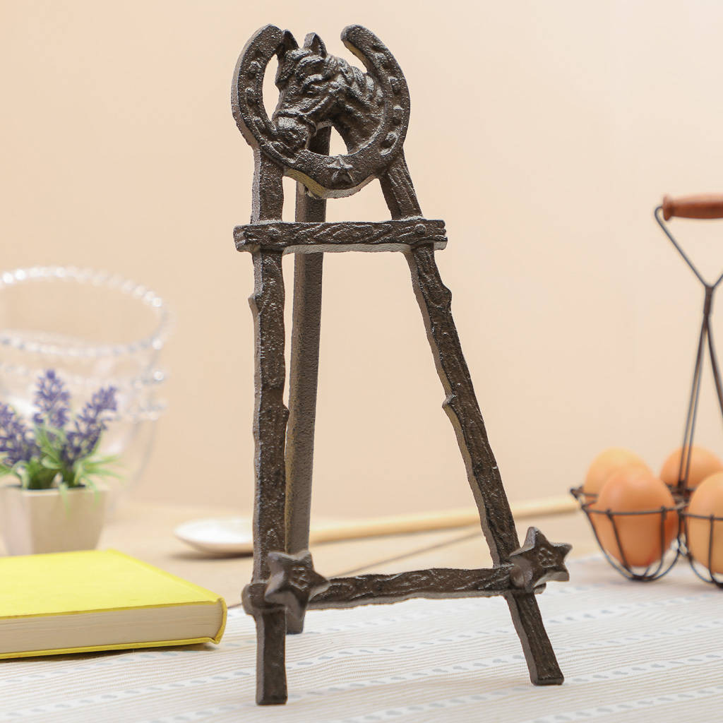 Cast Iron Horseshoe Cook Book Stand By Dibor