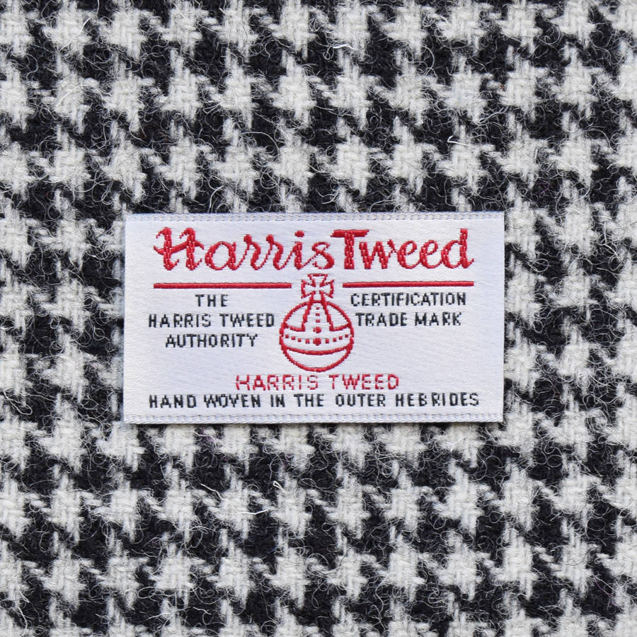 Black And White Dogtooth Harris Tweed Lampshade By Quirk Black And White Dogtooth Harris Tweed Lampshade