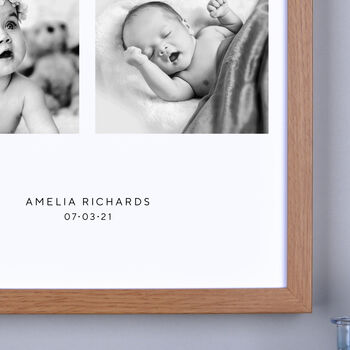 Personalised Four Photos Baby Print, 4 of 7