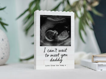 Personalised New Baby Bump Announcement Block For Dad, 11 of 11