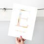 Personalised Dreamy Watercolour Gold Foil Nursery Print, thumbnail 3 of 7