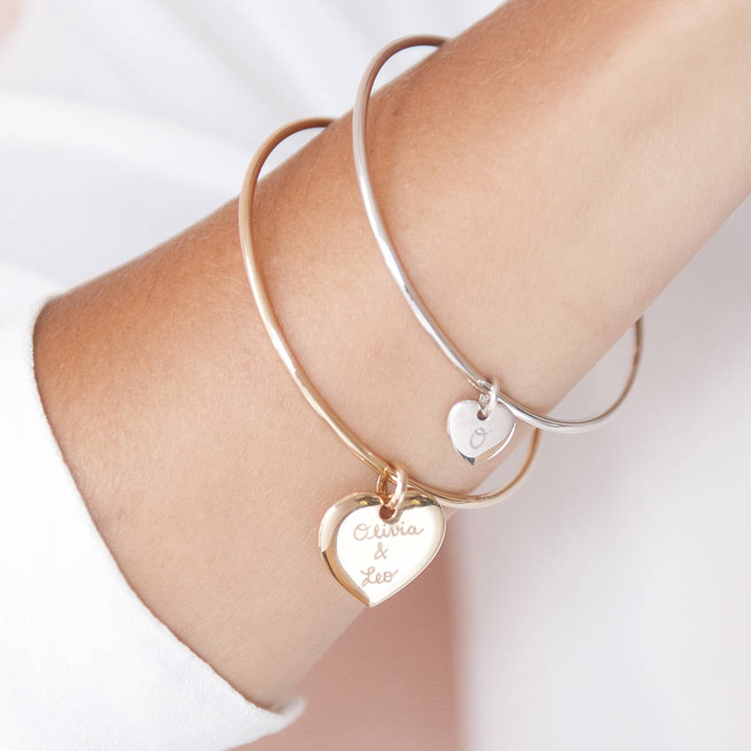 Personalised Charm Bangle By Merci Maman