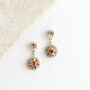 Rose Pink Swarovski Crystal Snow Drop Earrings, thumbnail 1 of 6