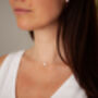 Monroe Floating Pearl White Gold Necklace, thumbnail 5 of 5