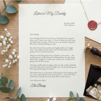 A Letter To My Daddy From The Bump Personalised Keepsake, 8 of 10