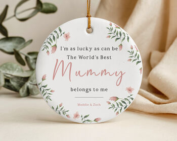 Personalised World's Best Mum, Mother's Day Ceramic Keepsake, 2 of 7