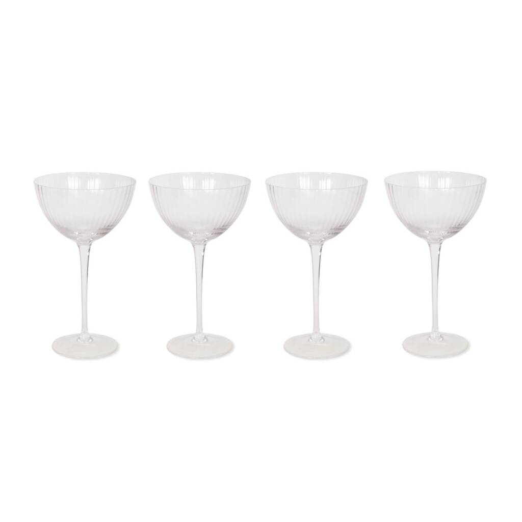 Set Of Two Fluting Champagne/Cocktail Saucers By Attic Room