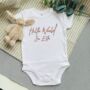Script Shadow Personalised Hello World Baby Vest, thumbnail 1 of 2